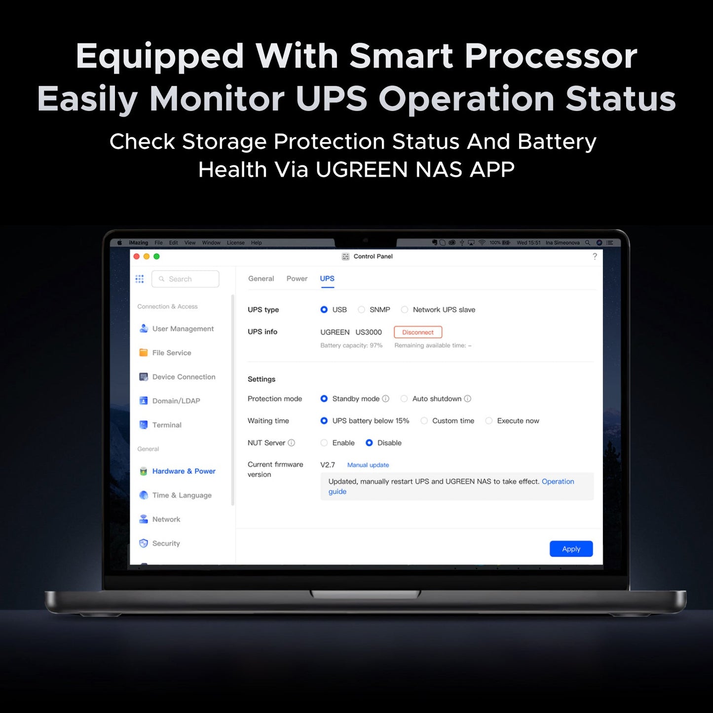 UGREEN NAS 120W DC Uninterruptible Power Supply