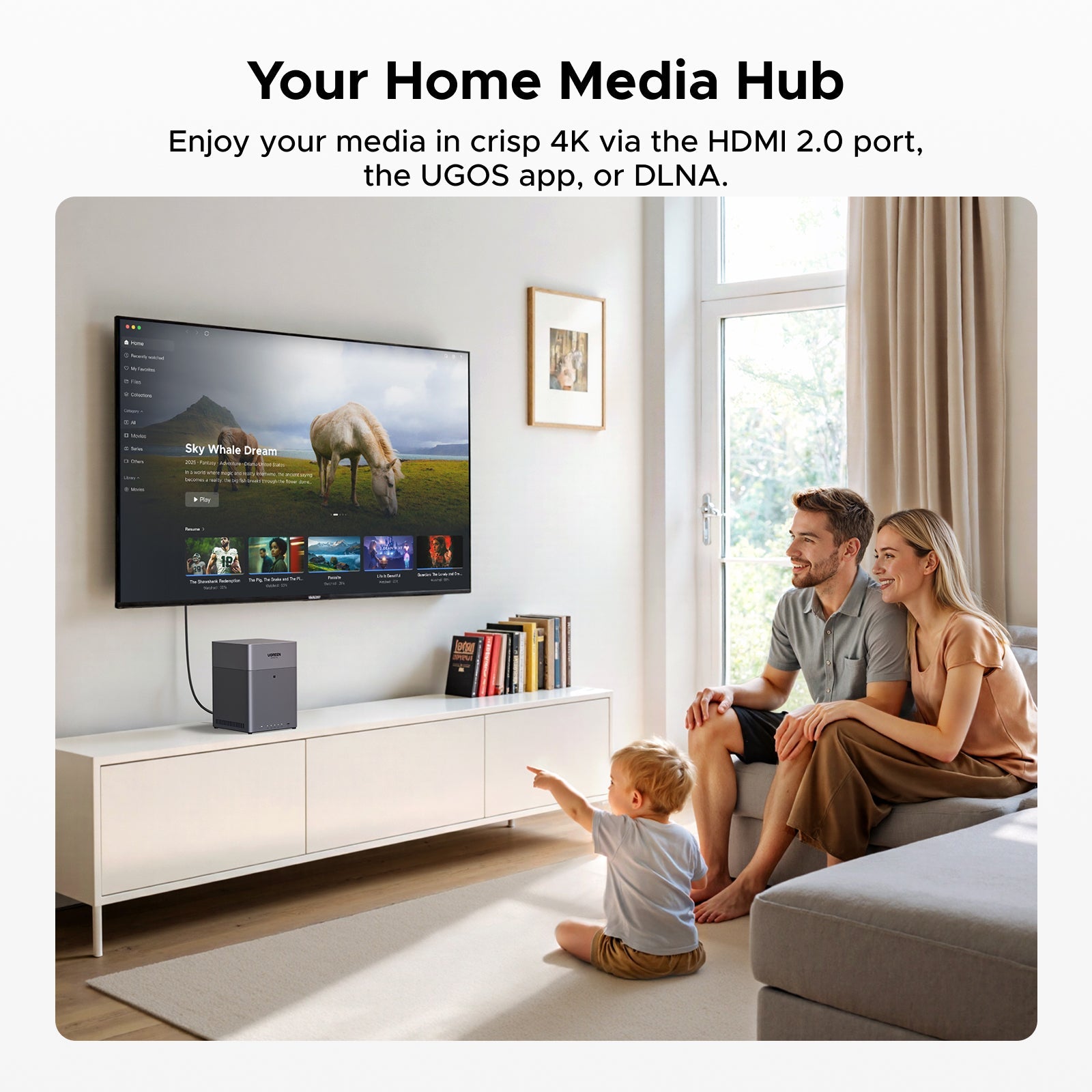 UGREEN NAS Storage 128TB – AI Organization for Family Memories