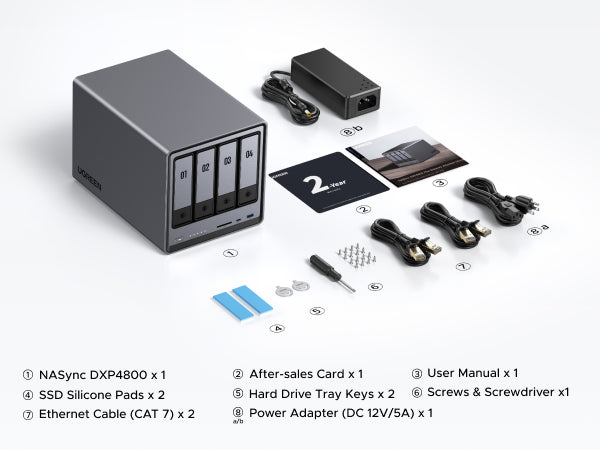 4 bay NAS | 136TB storage (39M photos/76K videos) – NAS UGREEN AU