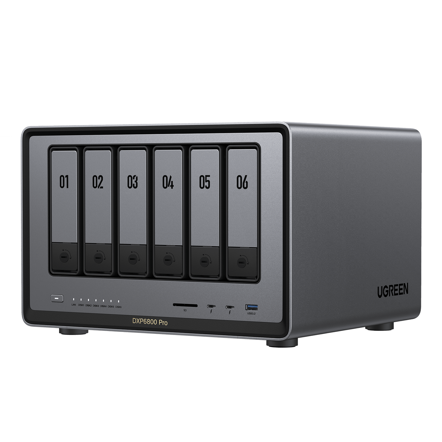 UGREEN NASync DXP6800 Pro with Expandable 8GB DDR5 Memory and 6-Bay, 160TB Massive Data Storage, equiped with 12th Gen 10-core Intel® Core™ Processor